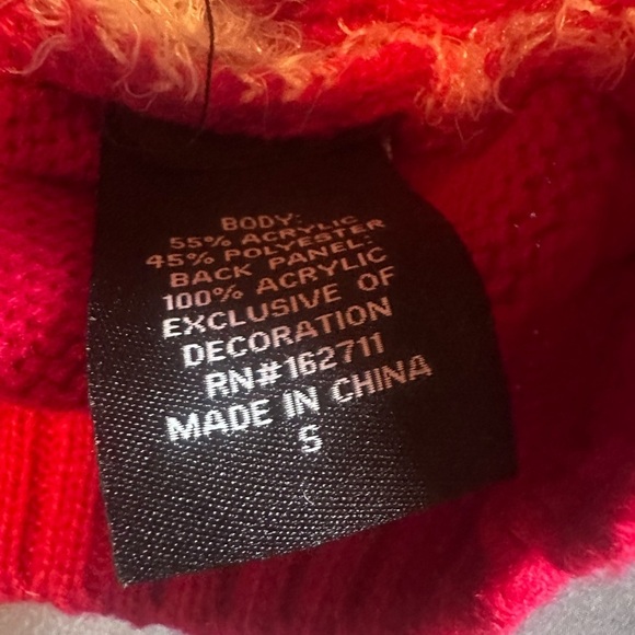 32 Degrees Red and White Crew Neck Sweater with Festive Design Christmas - Picture 4 of 8